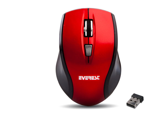 Everest SM-245R Usb Kırmızı/Siyah 2.4Ghz Nano Receiver Kablosuz Mouse