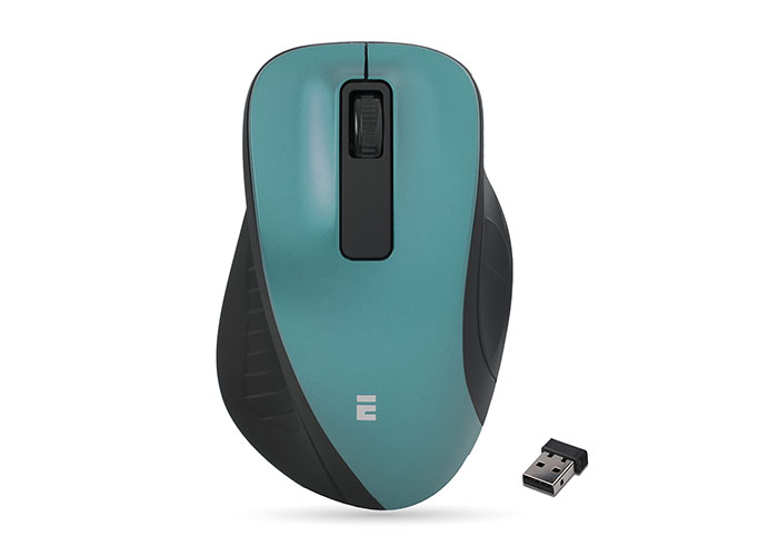 Everest SM-360 Usb Metalik Yeşil 3D Optik Süper Sessiz Alkalin Pil Kablosuz Mouse