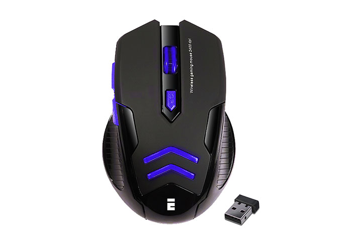 Everest SM-763 Mavi 6D 2400 Dpi 2.4 Ghz Siyah Usb Oyuncu Led Aydınlatmalı Kablosuz Mouse