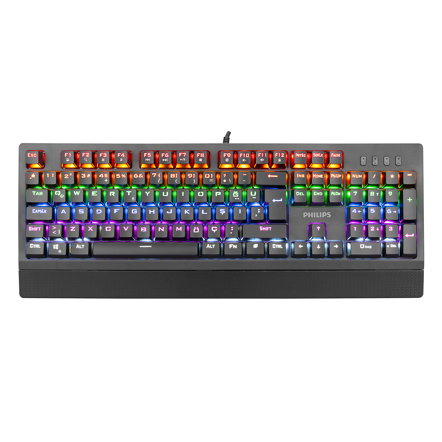 Philips SPK8403 Siyah Rainbow Aydınlatmalı Mekanik Gaming Oyuncu Klavyesi