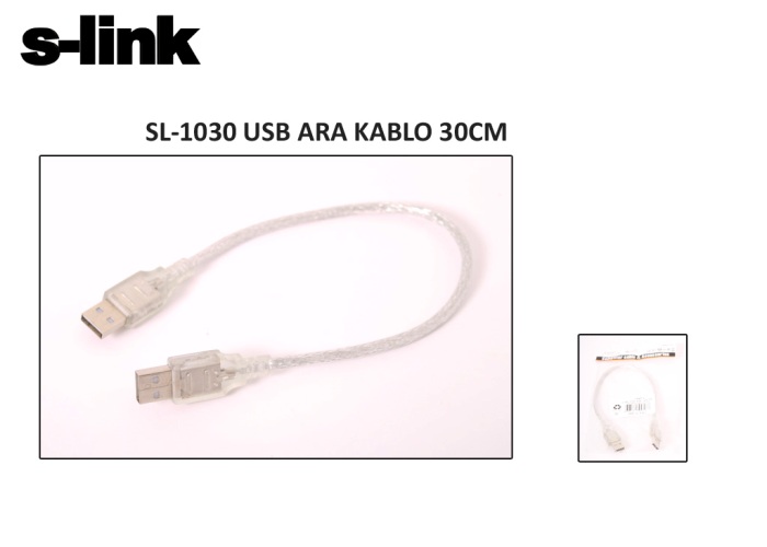S-link SL-1030 Usb2.0 30cm AM to AM Kablosu