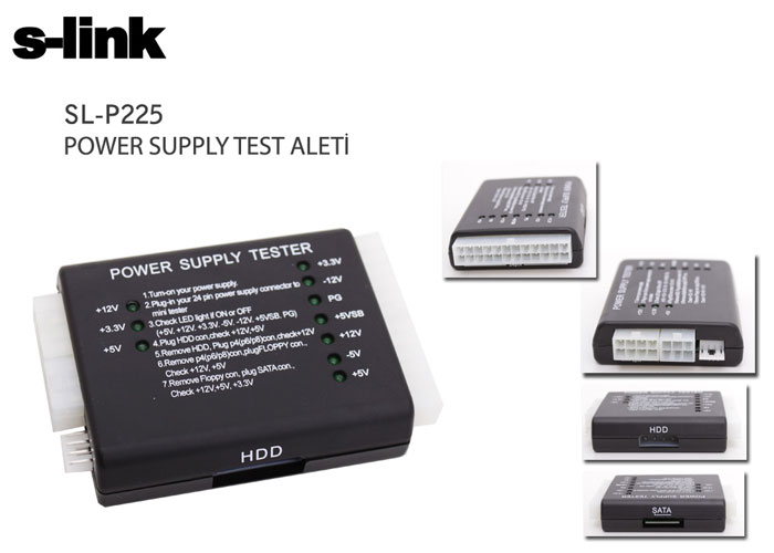 S-link SL-P225 Power Supply Test Aleti