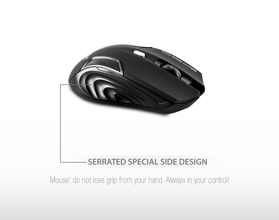 Everest KM-230 Usb Black 2.4Ghz Optical Wireless Mouse - Segment